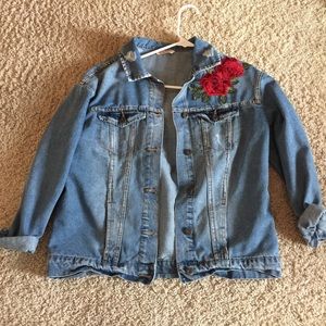 Rose Embroidered Demin Jacket 🌹